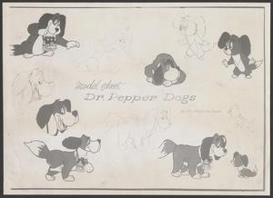 [Model sheet for the Dr. Pepper dogs]
