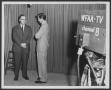 Thumbnail image of item number 1 in: '[Photograph of Gene Hall Interview with WFAA-TV Channel 8]'.