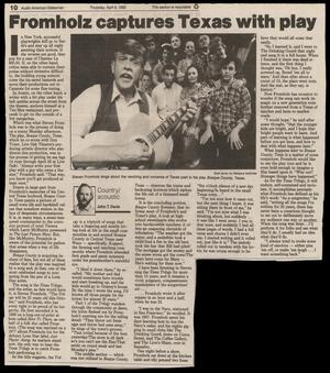 [Clipping: Fromholz captures Texas with play]