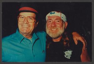[Photograph of James Garner and Willie Nelson]