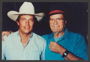 [Photograph of George Straight and James Garner]