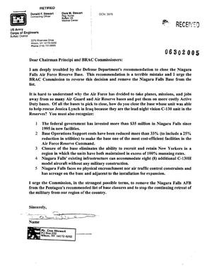 Letter from Don Stewart to the Commission
