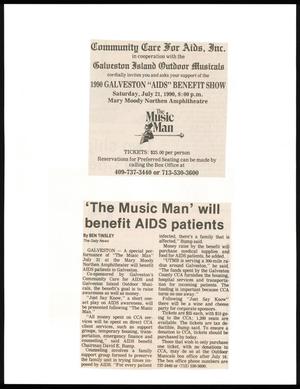 Primary view of object titled '[Clipping: 'The Music Man' will benefit AIDS patients]'.
