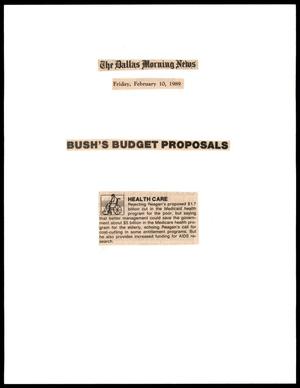 [Clipping: Bush's budget proposals]