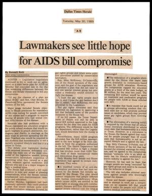 [Clipping: Lawmakers see little hope for AIDS bill compromise]