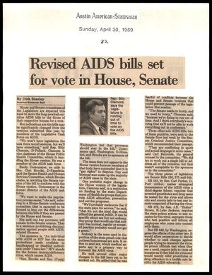 [Clipping: Revised AIDS bills set for vote in House, Senate]