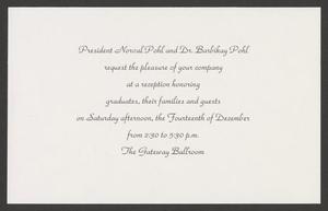 Primary view of object titled '[Commencement Program Invitation for the University of North Texas, December 17, 2002]'.