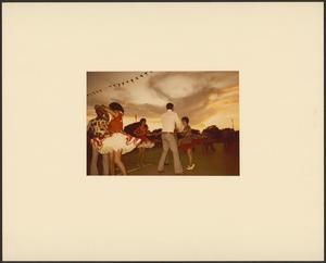 Primary view of object titled '[Chicanos dancing on the street]'.