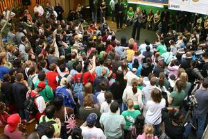[Students gather for Chelsea Clinton Q&A at UNT Union, 2]