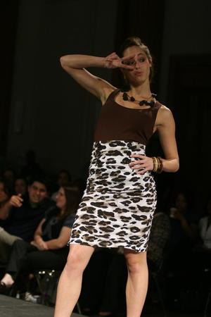 [Woman poses on runway at UNT's Next Top Model event, 3]