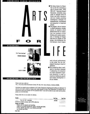 [Arts for Life order form]