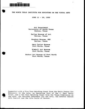 [North Texas Institute for Educators on the Visual Arts 1990 itinerary]