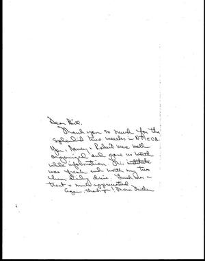 Primary view of object titled '[Letter from Mona Miller to William McCarter]'.