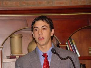 [Young man speaks at TXSSAR Dallas Chapter 75th Anniversary event]