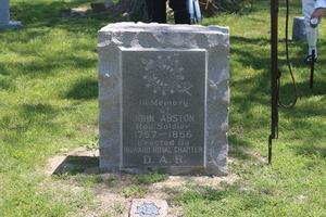 [John Abston headstone at Abston Cemetery]