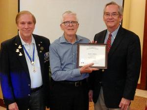 [Robert Kittrell receives award at TXSSAR Dallas Chapter meeting]