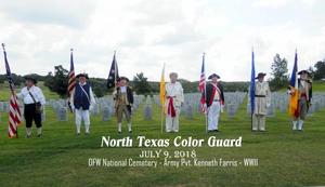 [TXSSAR Color Guard at memorial service for Army Pvt. Kenneth Farris: July 9, 2018]