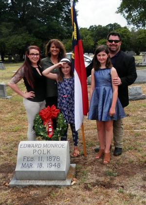 [Family stands at Corsicana dedications]