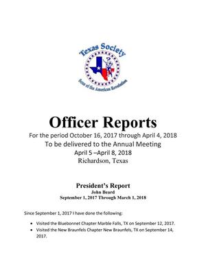Primary view of object titled '[Officer Reports: October 16, 2017 through April 4, 2018]'.
