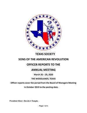 Primary view of object titled '[TXSSAR Officer Reports: March 26 - 29, 2020]'.