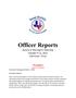 Report: [TXSSAR Officer Reports: November 9 - 11, 2015]