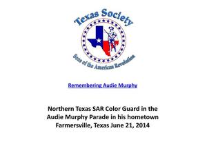 [Audie Murphy Day Parade on June 21, 2014, with attached letter]