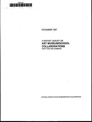 A Report: Survey on Art Museum/School Collaborations