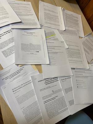 [INFO 5371 graduate course required reading printouts]