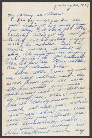 [Letter to Private Nicholas C. Soviero from Carolyn R. Itri, January 25, 1944]