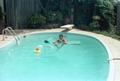 Primary view of [Man in pool photograph]