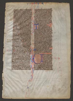 [Leaf from 13th Century Bible]