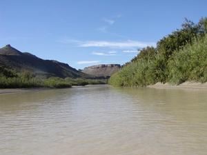 [Rio Grande River and surrounding mountains]