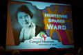 Photograph: [Photograph of Hortense Sparks Ward on projector screen]