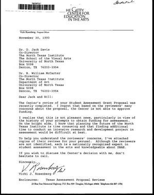 [Letter from Vicki J. Rosenberg to D. Jack Davis and R. William McCarter, November 30, 1993]