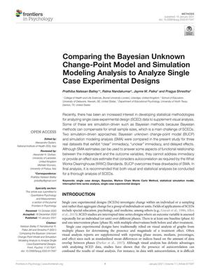 Comparing the Bayesian Unknown Change-Point Model and Simulation Modeling Analysis to Analyze Single Case Experimental Designs
