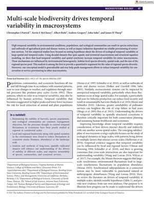 Multi-scale biodiversity drives temporal variability in macrosystems