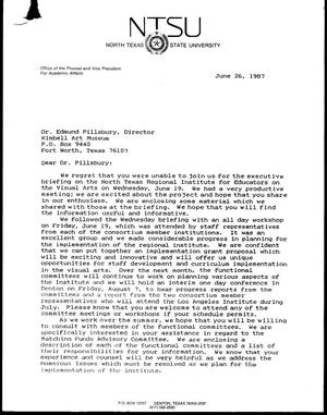 [Letter from D. Jack Davis and R. William McCarter to Edmund Pillsbury, June 26, 1987]