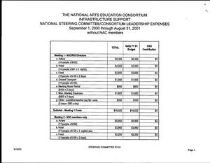 Primary view of object titled '[National Steering Committee/Consortium Leadership Expenses Report]'.