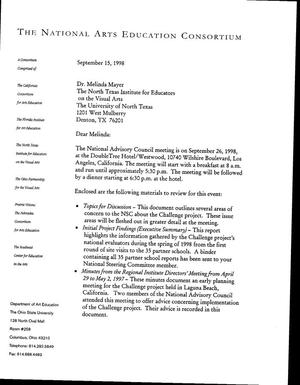 [Topics, Findings, and Minutes from the 1998 Regional Institute Directors' Meeting - National Arts Education Consortium]