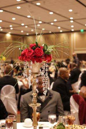 [Floral centerpiece at Ties and Tux 2014]