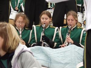 [Clarinet players perform at 2002 UNT Homecoming game]