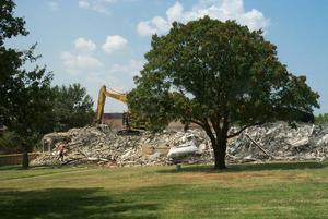 [Quad 2 demolition, view from South, 1]