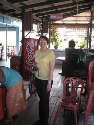 [Diane Crane in Thailand restaurant]