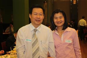 [Nantapol and Sirikul at UNT alumni party in Bangkok]