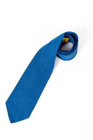 Blue linen necktie