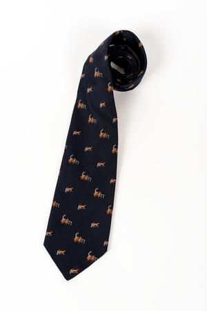 Horse racing motif necktie