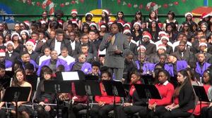 [Curtis King speaks at 22nd annual Christmas Kwanzaa concert]