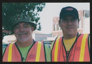 [Route marking managers in orange vests: Lone Star Ride 2002 event photo]