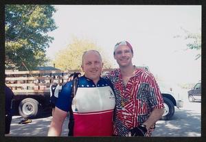 [Riders Scott and Kevin at pit stop #4: Lone Star Ride 2002 event photo]