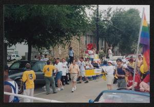 [Yellow float on the edge of the road: Lone Star Ride 2003 event photo]